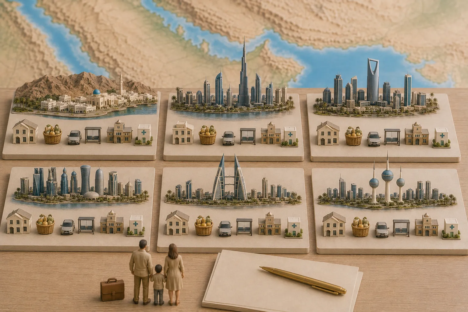 Cost of Living Across the GCC for Founders and Families: Muscat, Dubai, Riyadh, Doha, Manama and Kuwait City