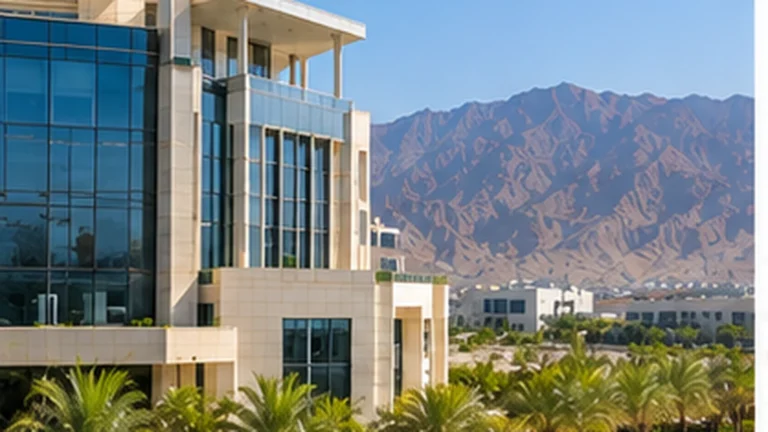 Modern Oman business complex in an industrial district